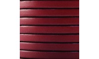 Cuir italien plat 5mm. Rouge