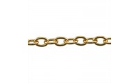 Chaîne ovale 6x9mm. Or sculpté
