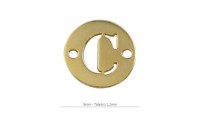 8mm intercalaire rond lettre C
