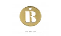 Pendentif rond de 8mm lettre B