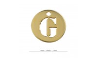 Pendentif rond de 8mm lettre G