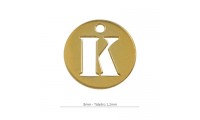 Pendentif rond de 8mm lettre K