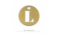 Pendentif rond de 8mm lettre L