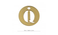 Pendentif rond 8mm lettre Q
