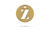Pendentif rond 8mm lettre Z