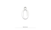 Mini pendentif ̈0 ̈ 9x7mm....