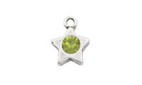 Pendentif étoile 12mm. Olivine