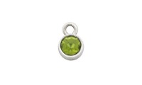 Cercle pendentif 8mm. Olivine