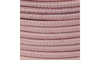 Cuir Napa cousu 4mm. Bébé rose