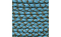 Cuir tressé 3mm. Turquoise