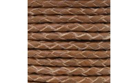 Cuir tressé 3mm. Brun moyen