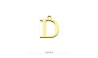 Mini pendentif ̈D ̈ 9x7mm....