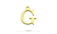 Pendentif G 15mm. Argent...