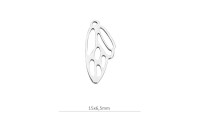 Pendentif d’aile 15x6,5mm
