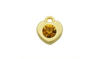 Pendentif coeur 11x10mm +...
