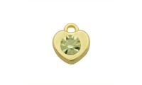 Pendentif coeur 11x10mm +...