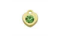 Pendentif coeur 11x10mm +...