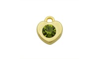Pendentif coeur 11x10mm +...