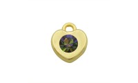 Pendentif coeur 11x10mm +...