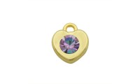 Pendentif coeur 11x10mm +...