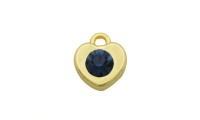 Pendentif coeur 11x10mm +...