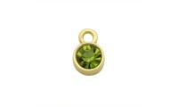 Cercle pendentif 8mm. Olivine
