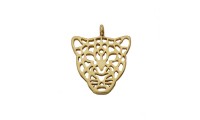 Pendentif Tigre 15x12mm. Doré